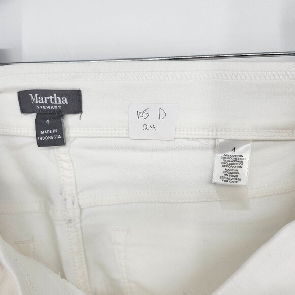 Martha Stewart White Skinny Pants Modern Design - Picture 3 of 8